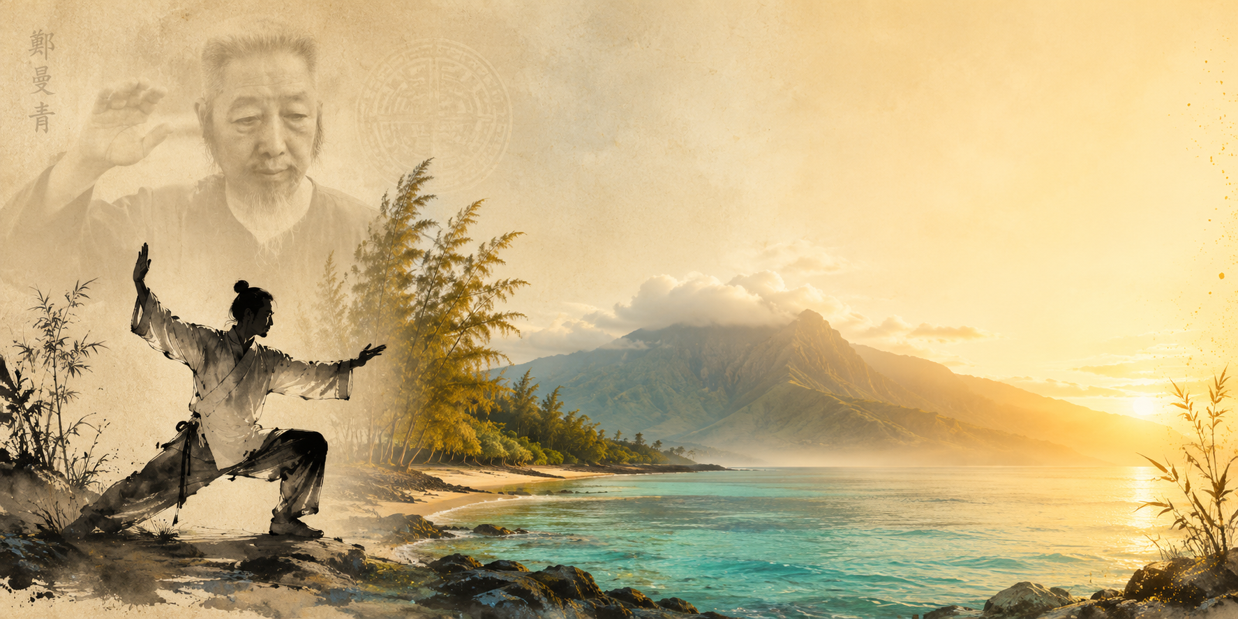 Tai-Chi face au lagon, La Réunion