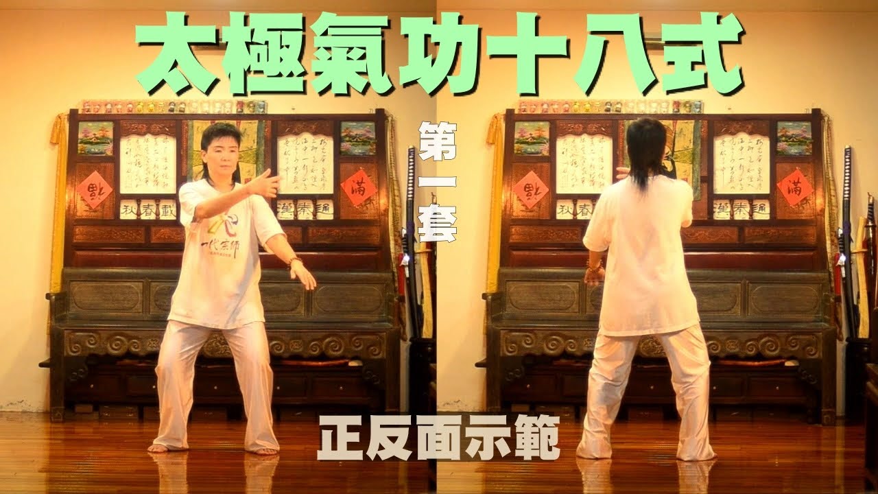 Taiji Qigong Shibashi, face et dos
